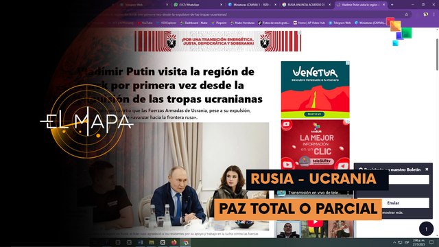 Escala 21-05-25: Vladimir Putin visita la región de Kursk por primera vez desde la expulsión de las tropas ucranianas