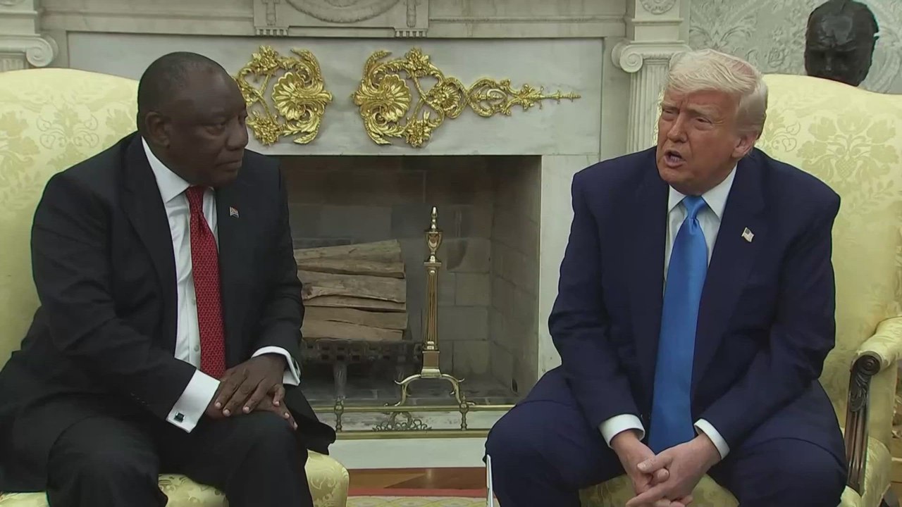 Trump Stuns South African President with Genocide Video during White House meeting