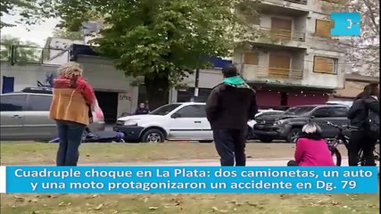 Cuadruple choque en La Plata