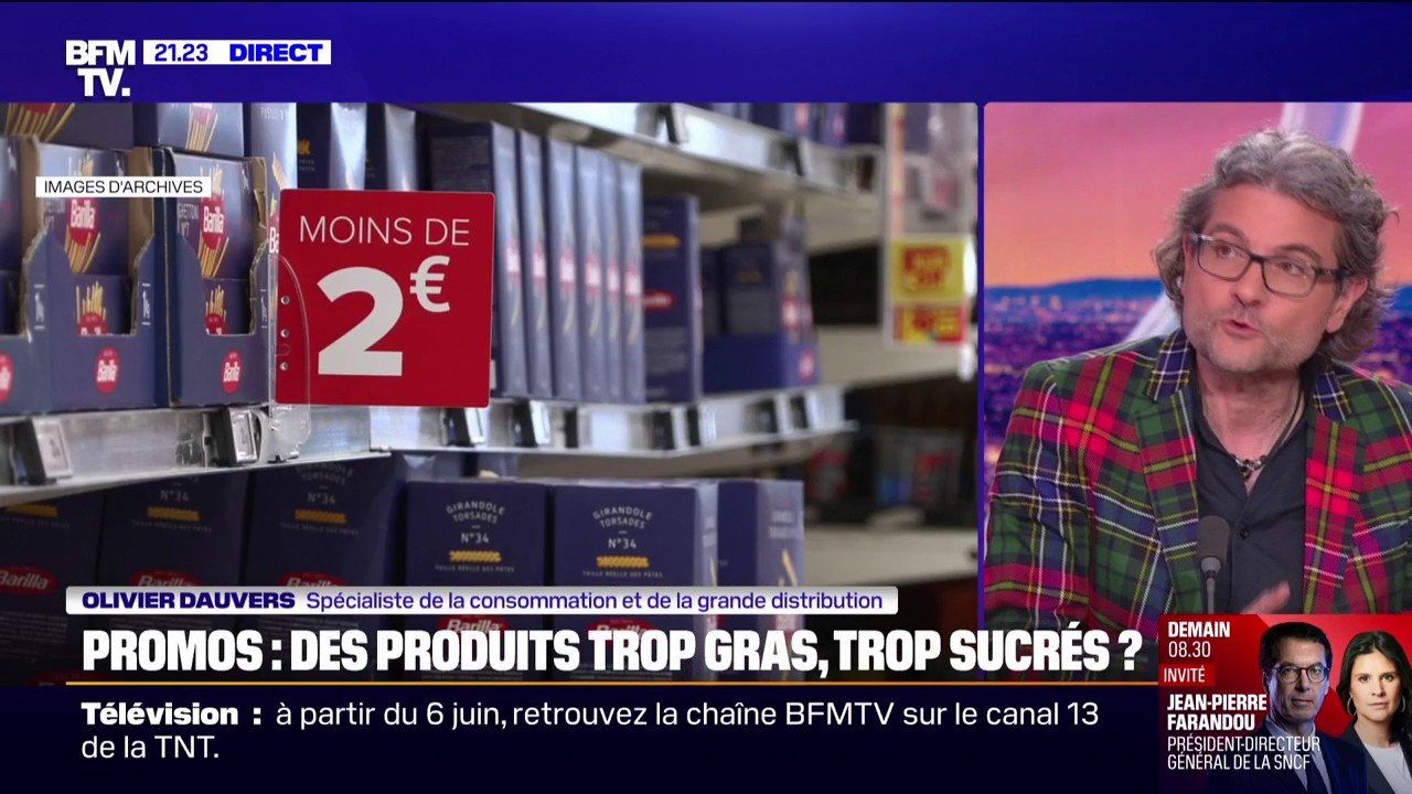 Alimentation: pour Olivier Dauvers, spécialiste de la consommation, le phénomène des promotions sur les produits mauvais pour la santé "n'est pas surprenant"