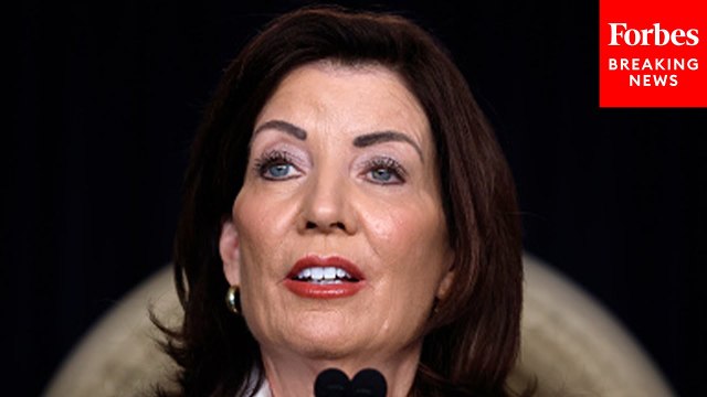 Gov. Kathy Hochul Holds Press Briefing To Announce Investments In Albany Infrastructure