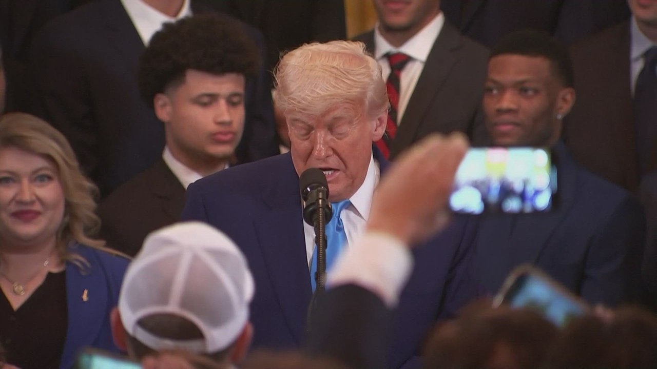 Michael Clayton Jr. Stares Down Trump After Awkward Joke