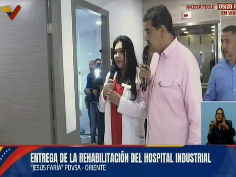Jefe de Estado inspecciona instalaciones del Hospital Industrial Jesús Faría del edo. Anzoátegui