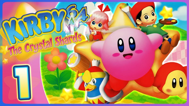 Kirby 64 : The Crystal Shards Walkthrough Part 1 (N64) 100% - World 1: Pop Star 🌟