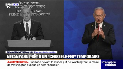 Gaza: Benjamin Netanyahu prêt à un “cessez-le-feu” temporaire
