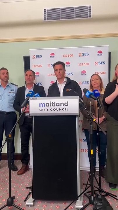 Hunter floods: NSW Premier Chris Minns speaks in Maitland | May 22 2025