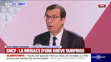 Grèves des cheminots: “Ça me gêne cette épée de Damoclès sur la tête des français”, déclare Jean-Pierre Farandou (SNCF)