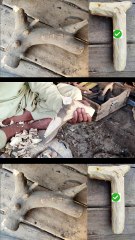 Wood working making of garden tool handle