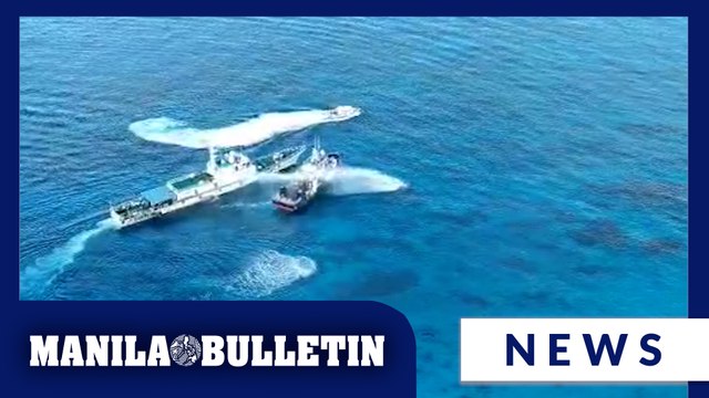 Chinese Coast Guard fires water cannon, sideswipes BFAR vessel in Pagasa Cays