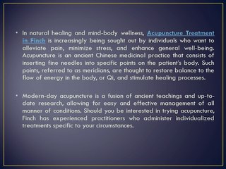 Discover the Benefits of Acupuncture in Finch: A Beginner's Guide 🌿