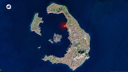 Magnitude 6.1 earthquake this morning in Santorini