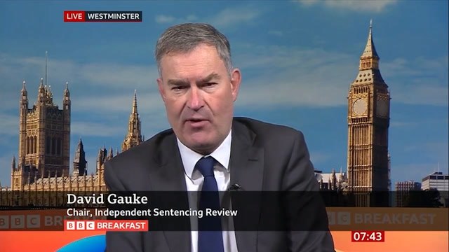 David Gaukespoke to BBC Breakfast about whether chemical castration should be used for some sex offenders as a way of reducing reoffending