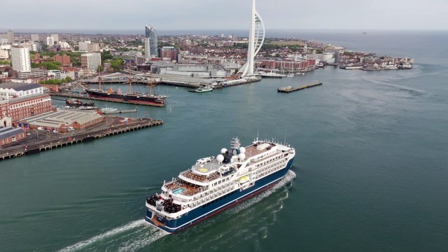 Beautiful Swan Hellenic cruise ship SH Diana sailing from Portsmouth - Compass Photography Services/Portsmouth International Port