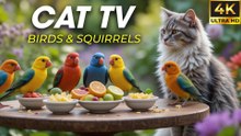 CAT BIRD WATCHING Non-Stop Bird Action! Videos for Cats to Watch in 4K