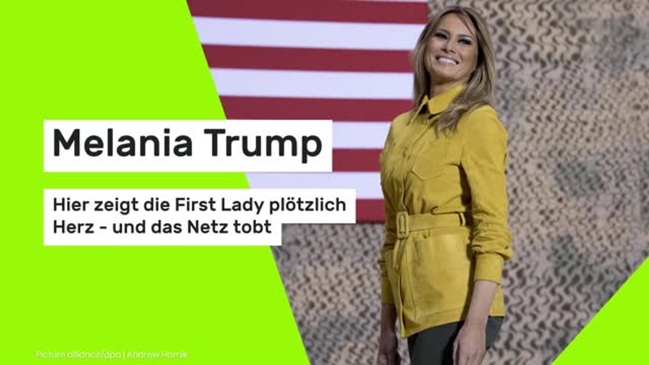 Melania Trump: Hier zeigt die First Lady plötzlich Herz - und das Netz tobt