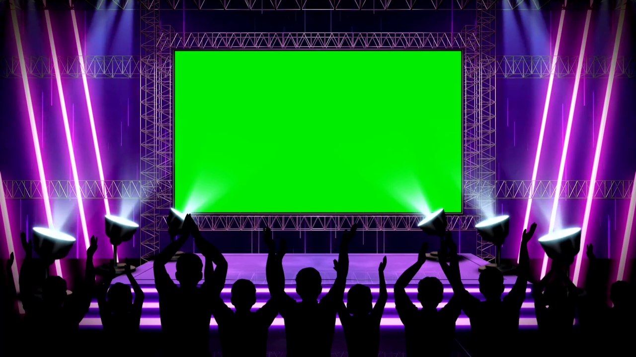 Stage Dance Club Green Screen Background Effects HD Footage