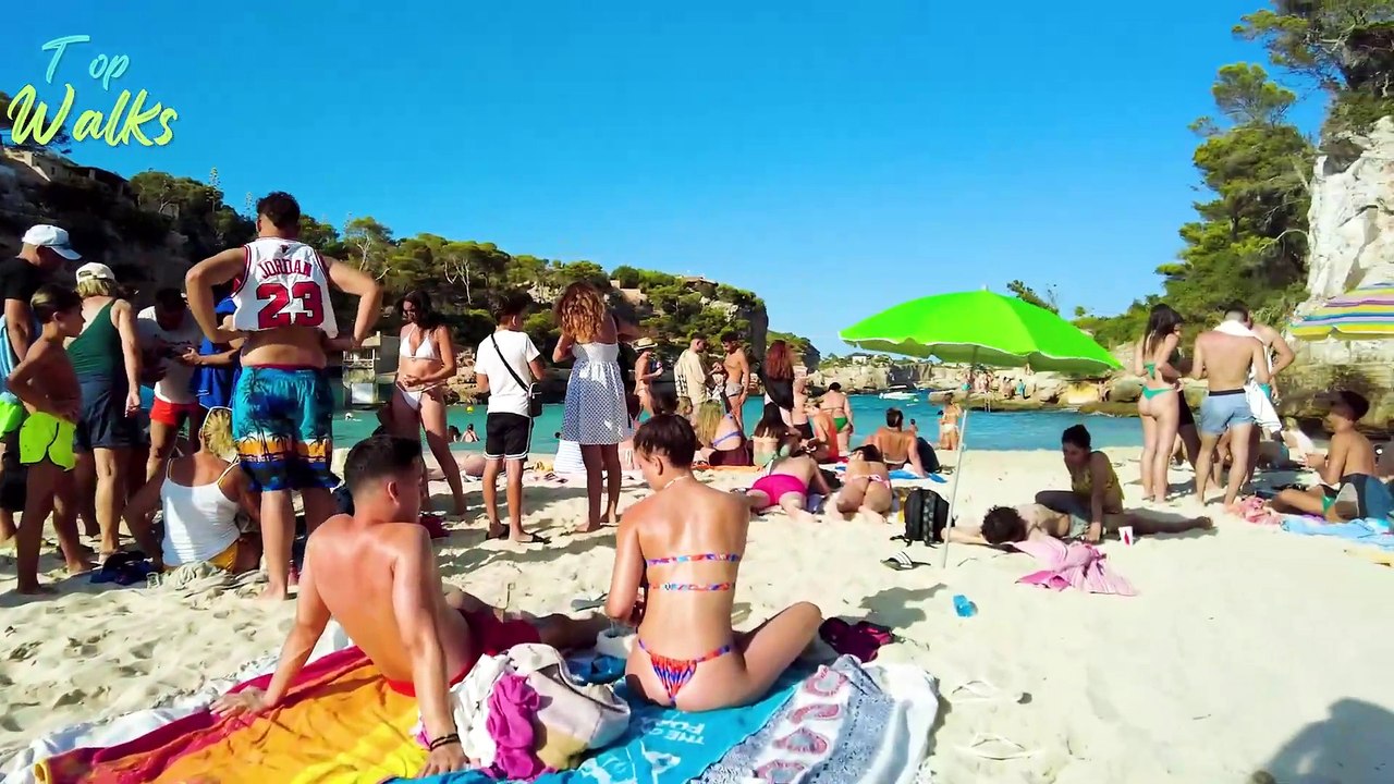 BEACH WALK Cala Llombards 4K  [Best Beaches in Mallorca Spain] July 2023