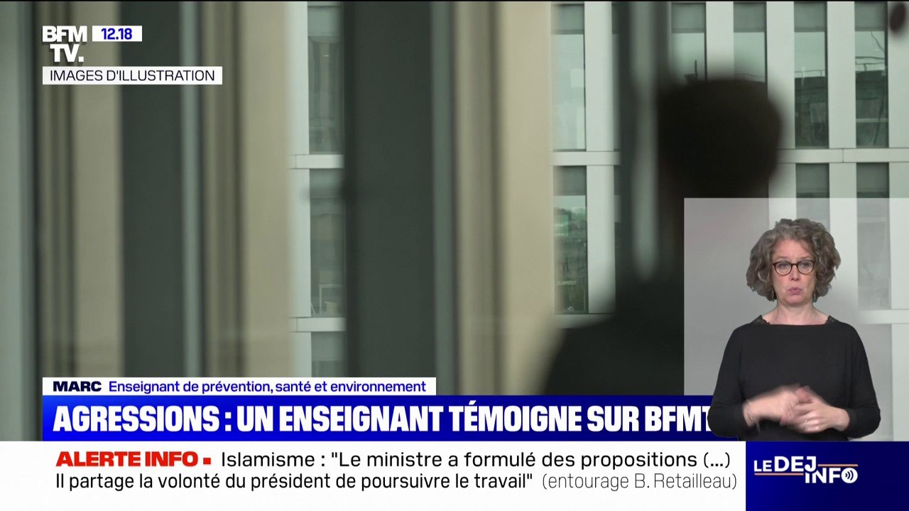 "Je reçois des coups, je saigne":  Un enseignant, victime de trois agressions en moins de 18 mois dans l'académie de Créteil, témoigne sur BFMTV