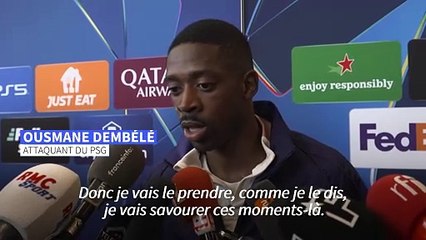 Ligue des champions: Dembélé veut "savourer" ce moment particulier