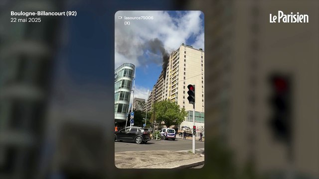 Un violent incendie en cours dans un immeuble à Boulogne