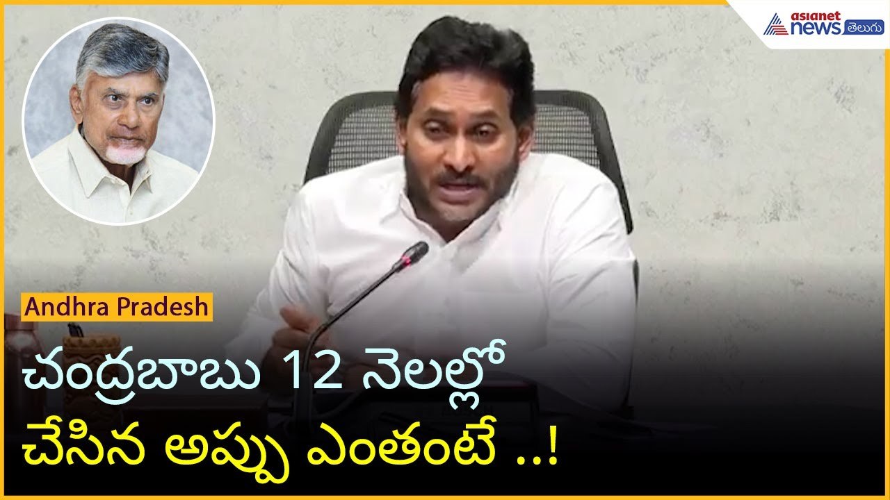 YS Jagan Pressmeet: చంద్రబాబు 12 నెలల్లో చేసిన అప్పు ఎంతంటే ..! | Asianet News Telugu