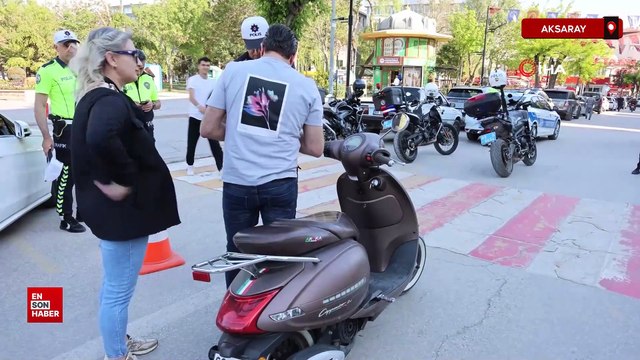 Aksaray’da ehliyet, kask, sigorta yok, 20 bin lira ceza var