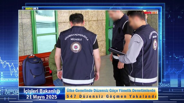 Ülke Genelinde Düzensiz Göçe Yönelik 420 Bin 269 Kişinin Kimlik Kontrolünün Yapıldığı Denetimlerde 547 Düzensiz Göçmen Yakalandı.