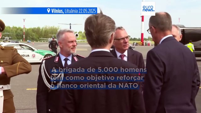 Chanceler Merz inaugura brigada alemã na Lituânia para reforçar flanco oriental da NATO
