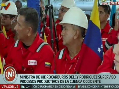 Ministra de Hidrocarburos Delcy Rodríguez inspeccionó procesos productivos de la Cuenca de Occidente