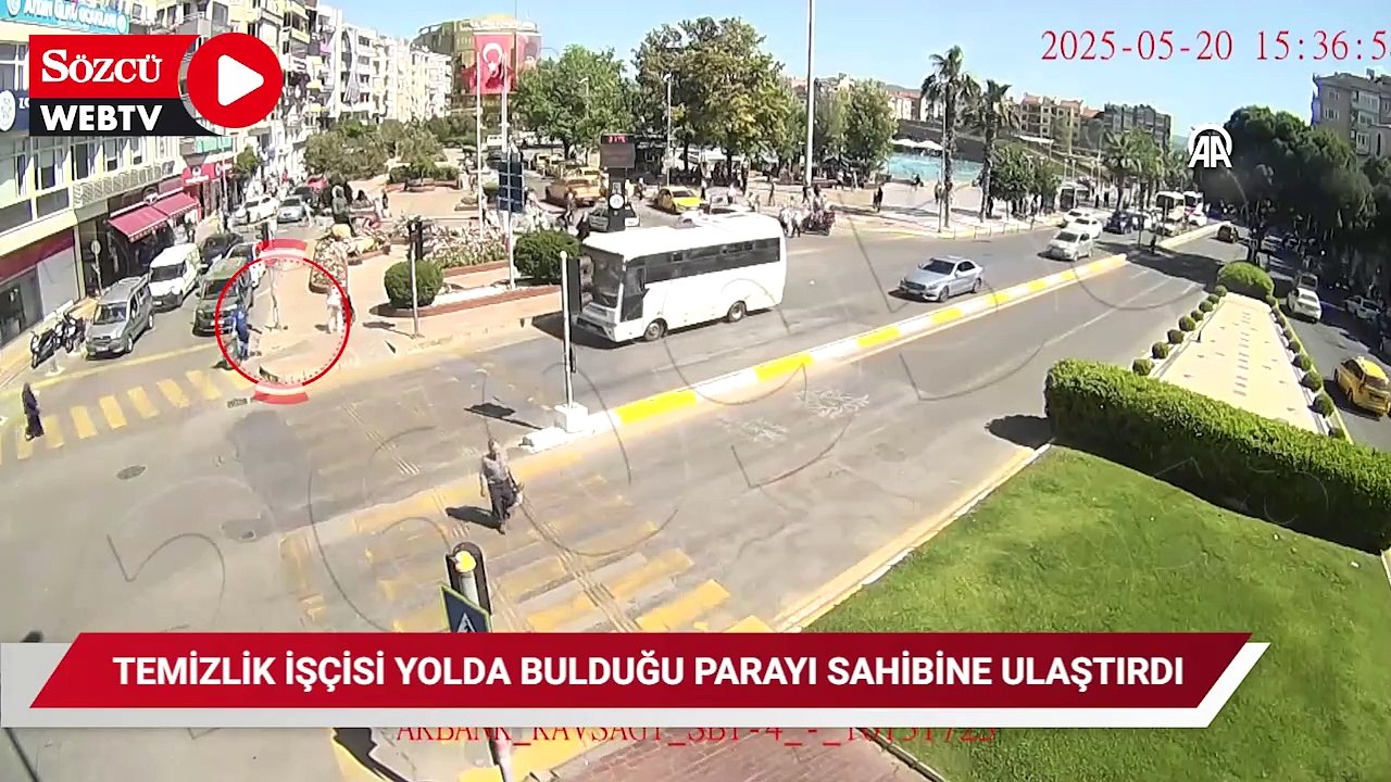 Temizlik işçisi yolda bulduğu parayı sahibine ulaştırdı