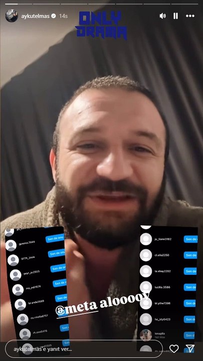 Aykut Elmas, Instagram hesabına batılan botlara sitem etti.  "Sevgili sahtekar, beş para etmez kardeşlerim; bari yapıyorsunuz, 5 dakika özen gösterin lan. İsim yok, numara sadece. Bu kadar mı kötü, bu kadar mı vasıfsızlık ya?"