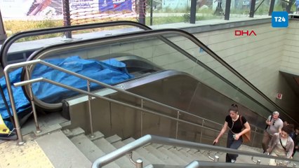 Ünalan Metrosu'nda yürüyen merdiven kırıldı; arıza sırasında panik yaşandı