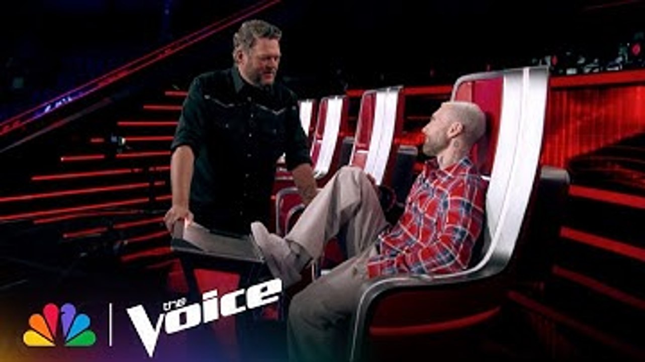 Blake Shelton Roasts Adam Levine for Stealing His Chair | The Voice | NBC