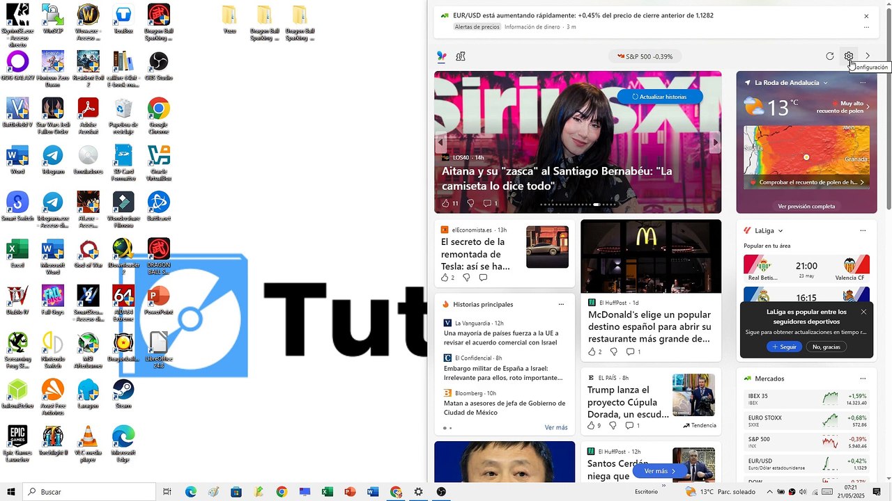 🌄⛔ Como ELIMINAR el ICONO del TIEMPO y NOTICIAS de la BARRA TAREAS de WINDOWS 10