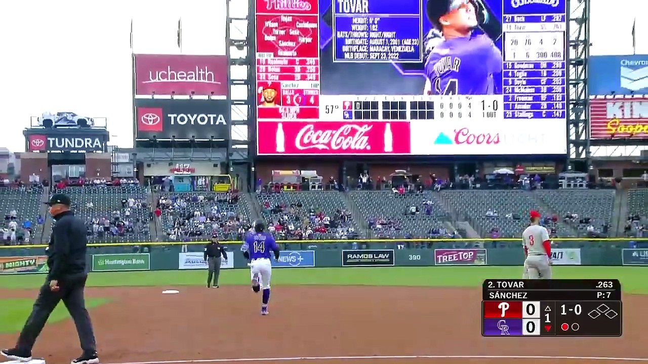 MLB: Ezequiel Tovar sigue encendido y vuelve a brillar ante Filadelfia