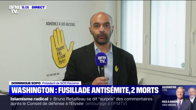 Fusillade à Washington: Il faut condamner le recours à la violence pour soi-disant faire passer un message politique , explique Dominique Sopo, président de SOS Racisme