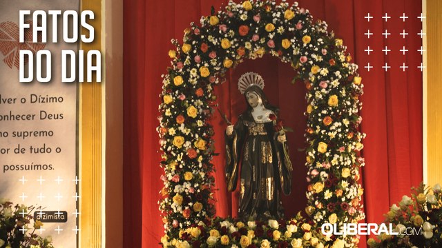 Belém: imagem original de Santa Rita de Cássia participa da Procissão das Rosas após mais de 15 anos