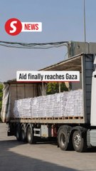 Trucks deliver aid to Gaza as Palestinians struggle to survive