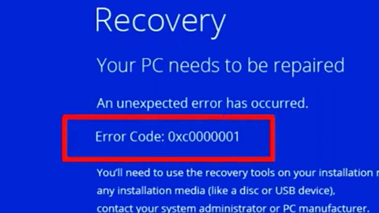 How do i Fix Blue Screen of Death (BSOD) with Error Code 0xc0000001 on Windows 11/10/8/7