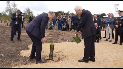 Mattarella alla cerimonia per piantare nuove essenze a Castelporziano