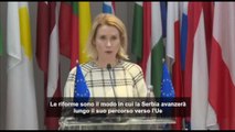 Kallas: Per entrare nell'Ue la Serbia deve fare 