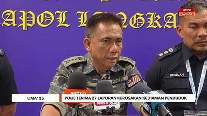 Polis terima 27 laporan 'rumah rosak' semasa acara pembukaan