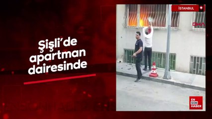 Şişli'de apartman dairesinde yangın