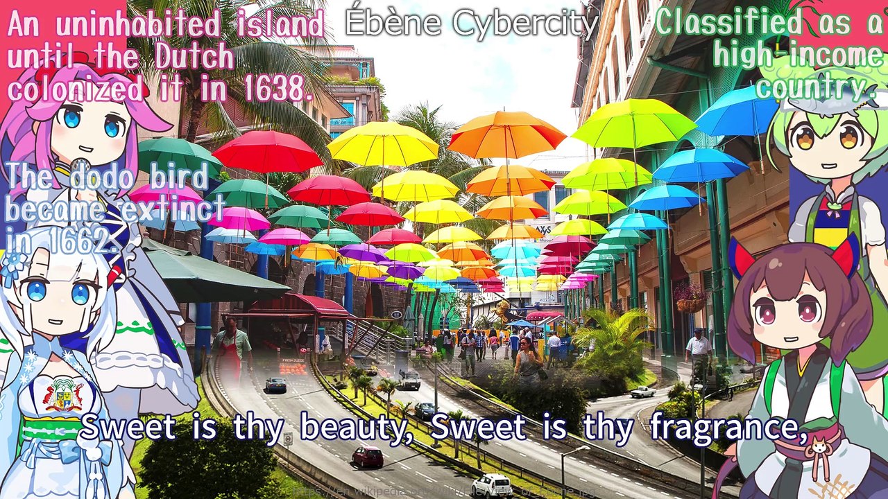 Mauritius National Anthem "Motherland" English Chorus (NEUTRINO) / English Subtitles