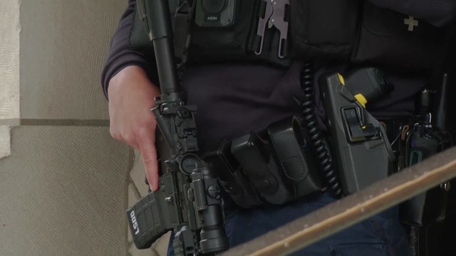 Counterterrorism police outside of New York synagogue and Consulate General of Israel