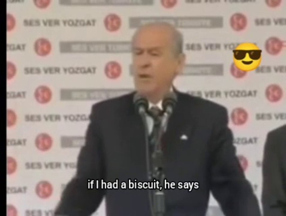English subtitles biscuits🐱😹Turkish politician Devlet Bahçeli offical video It was made for humorous purposes.♥️