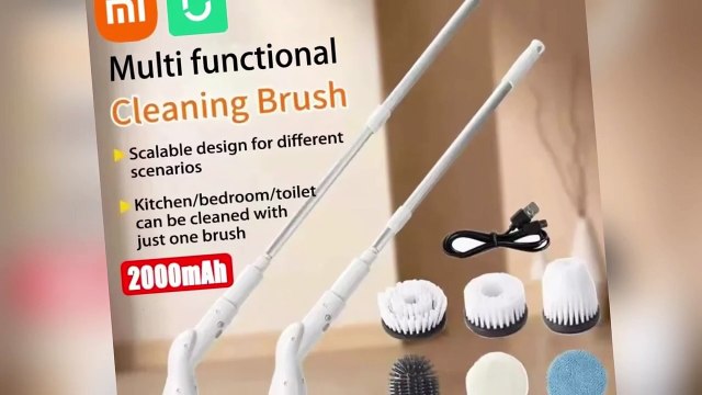 XIAOMI 6 IN 1 ELECTRIC CLEANING BRUSH REVIEW 2025 _ HOME KITCHEN BATHROOM ALIEXPRESS FINDS