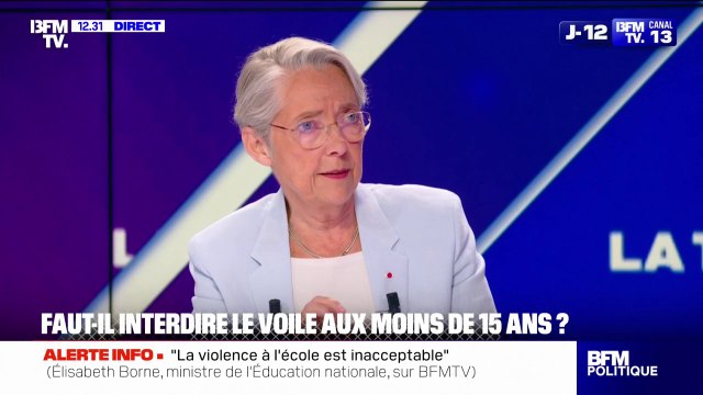 Élisabeth Borne ne veut pas interdire le port du voile à l'université ou pour les mamans accompagnant les sorties scolaires