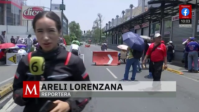 CNTE bloquea Insurgentes a la altura de Eje 1 Norte; no hay servicio de Metrobús