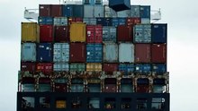 Container From Ship falls on Goats